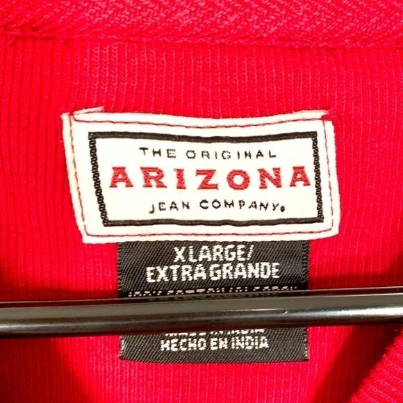 ARIZONA RED LONG SLEEVE HENLEY XL - Picture 2 of 4